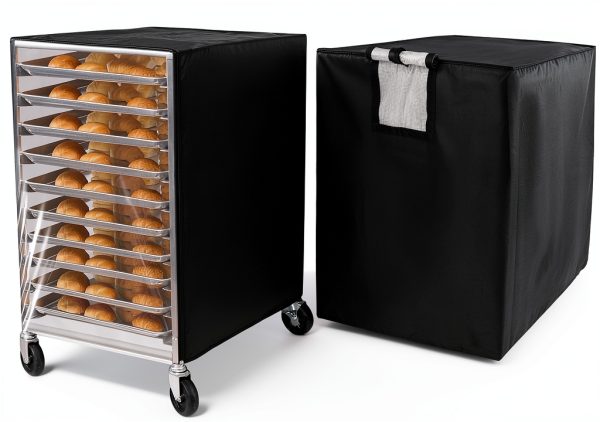 Bun Pan Sheet Rack Cover by EHRGK Foldable 10‑Tier Rack Black-0