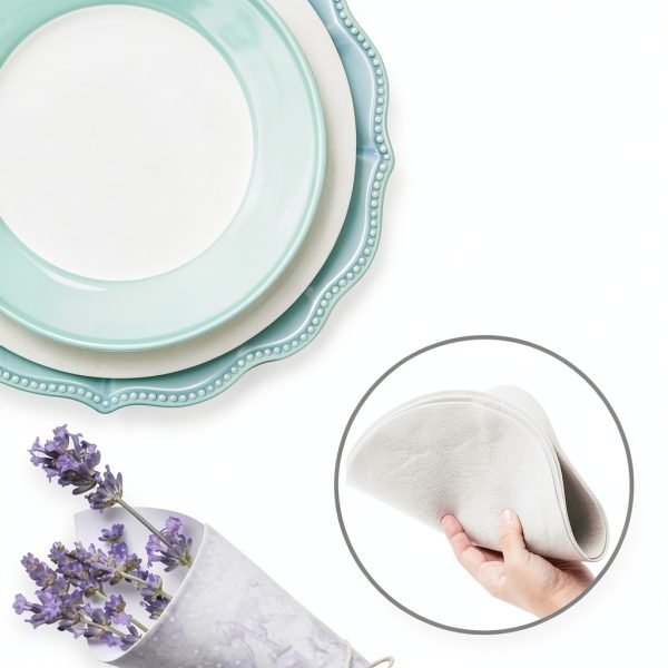 Soft Felt Plate Protectors Dividers 60pcs Aoluguya White 10in 6in-1