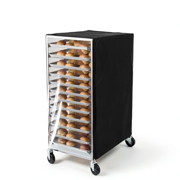 Bun Pan Sheet Rack Cover by EHRGK Foldable 10‑Tier Rack Black-3