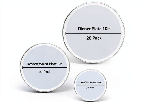 Soft Felt Plate Protectors Dividers 60pcs Aoluguya White 10in 6in-4