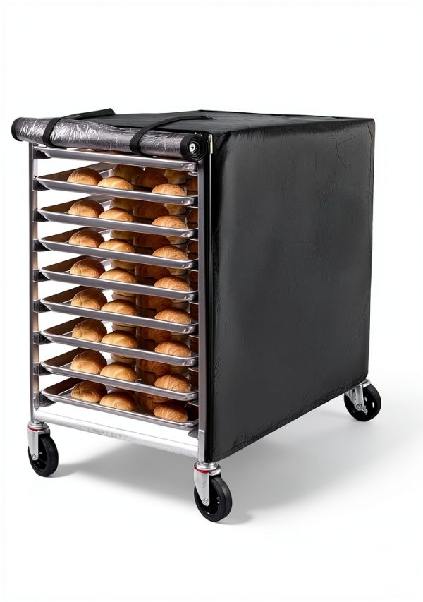 Bun Pan Sheet Rack Cover by EHRGK Foldable 10‑Tier Rack Black-2
