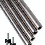 64" NSF Chrome Wire Shelf Post HAPPY STEEL Pole-0