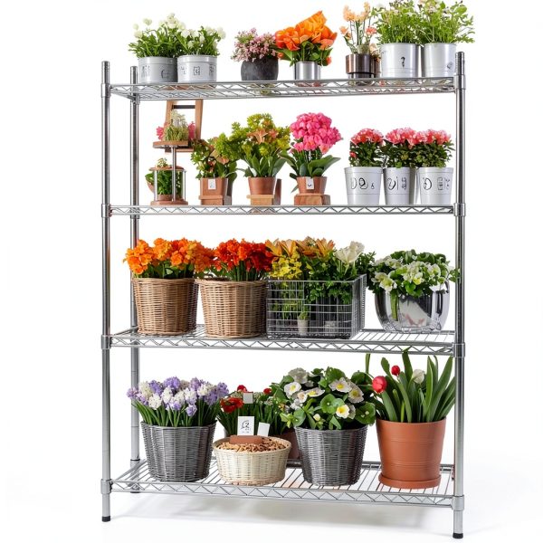 64" NSF Chrome Wire Shelf Post HAPPY STEEL Pole-4