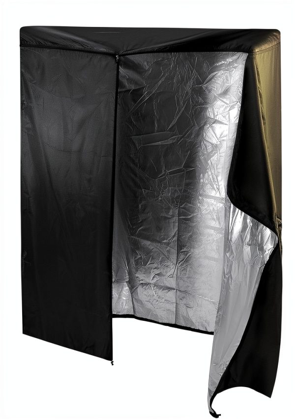 Waterproof Dustproof Shelf Cover by QWORK for 48x19x72 Racks Black-1