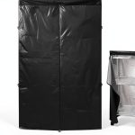 Waterproof Dustproof Shelf Cover by QWORK for 48x19x72 Racks Black-0
