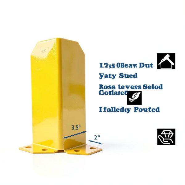 Pallet Rack Post Protectors 12" Yellow Steel Guard BIGalleons 2 Pack-2