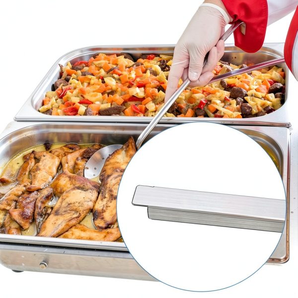 12 Inch Stainless Steel Steam Table Adapter Bars YBEATY 8 Pack Divider-3