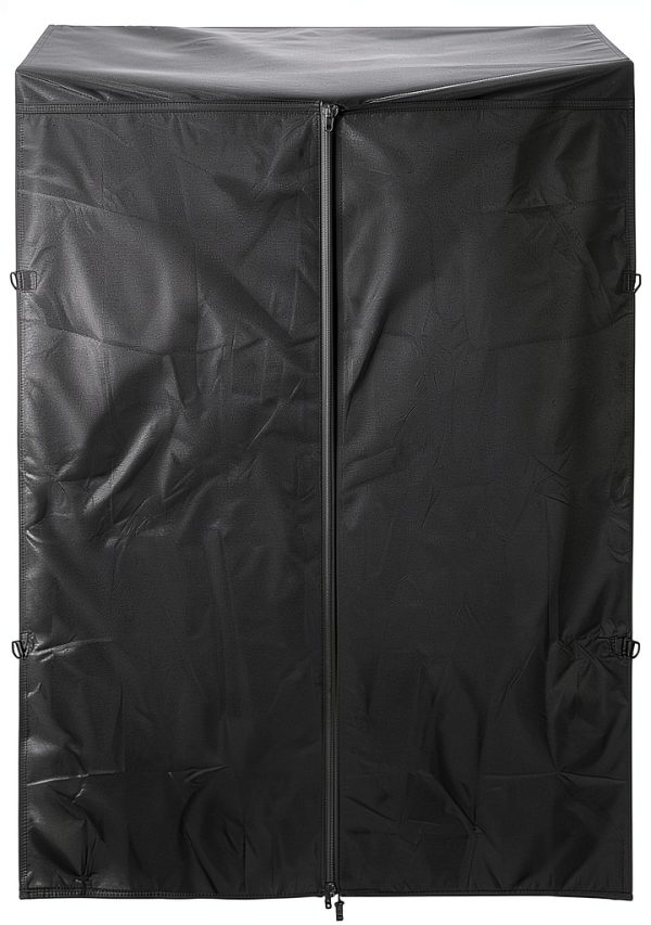 Waterproof Dustproof Shelf Cover by QWORK for 48x19x72 Racks Black-2